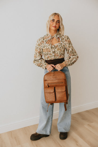 The Jenessa Midi- Mid-Size Camera Backpack (Chocolate is a pre-order for early July Shipping)