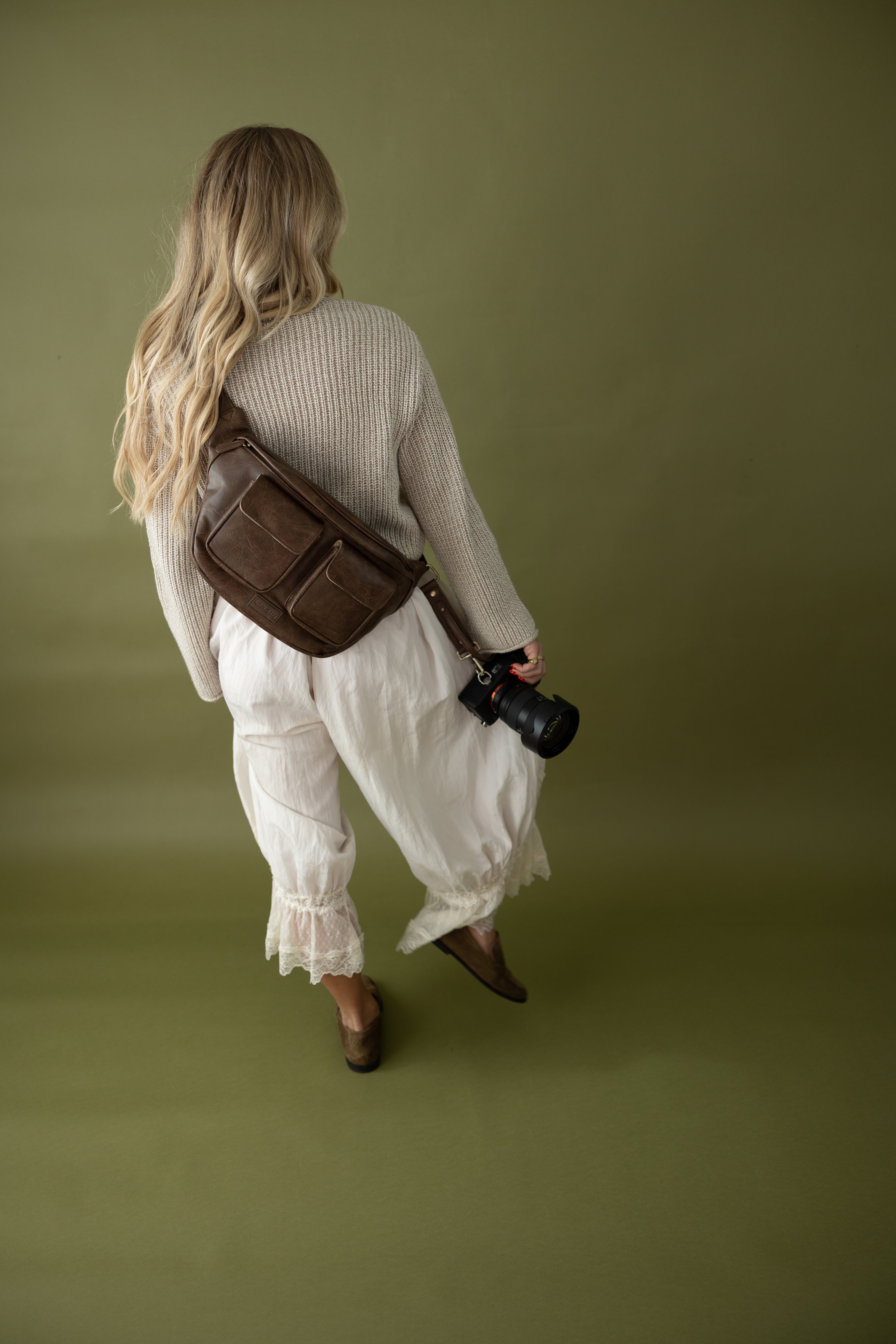 XL Photographer's Sling Bag (Chocolate is a pre-order for early