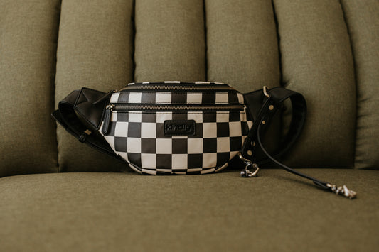 Checkered Photographer’s Fanny Pack (This bag is Black and Cream/Beige. It is NOT Black and White.)