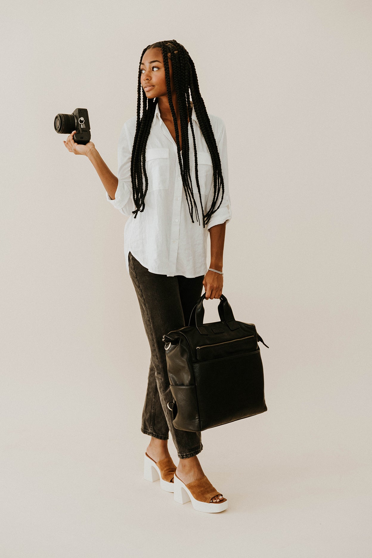 The Courtney - Our Full Size Versatile Camera Bag (Brown is a pre-order for February Delivery) Black is in stock.