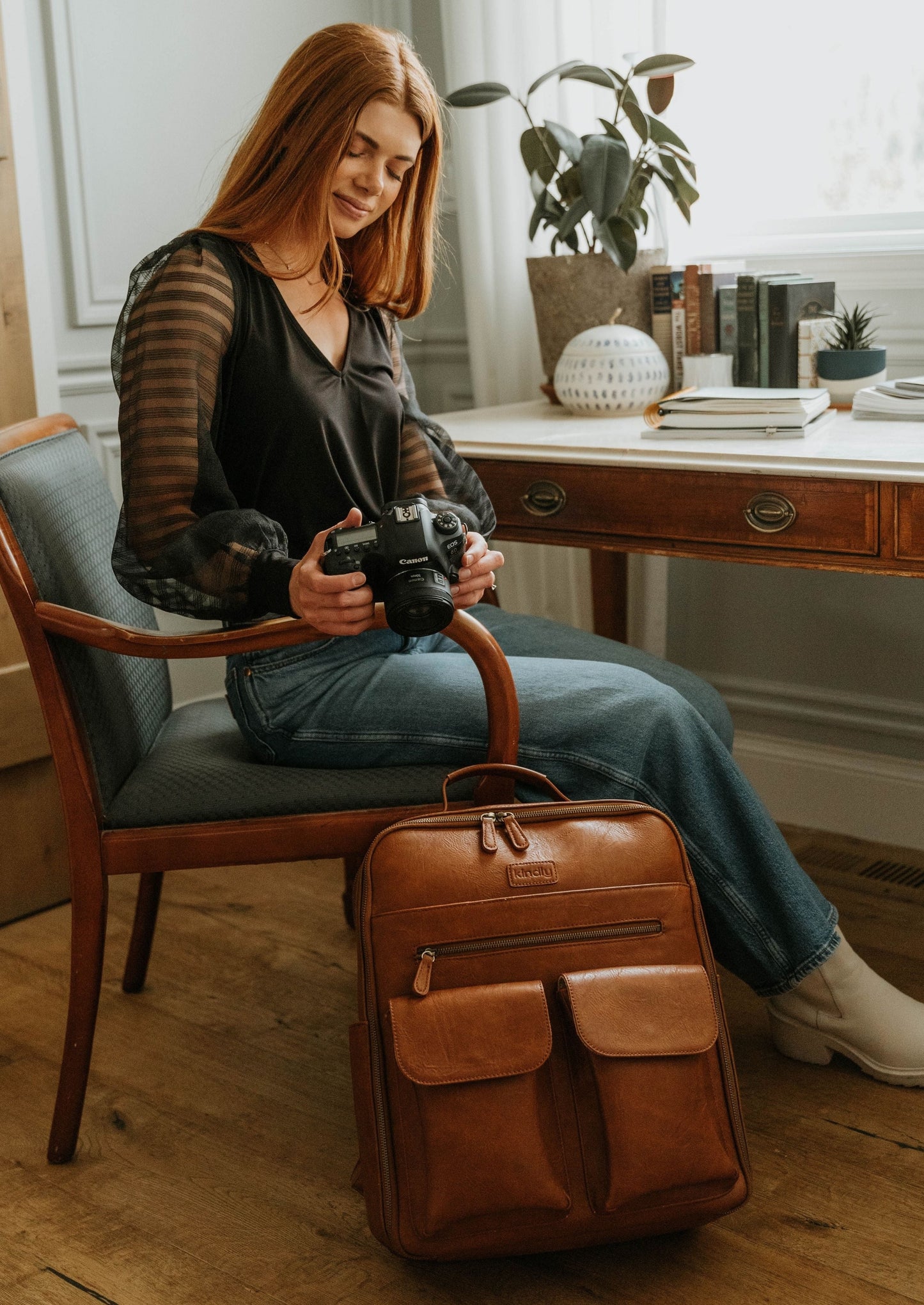 The Jenessa - Our Full Size Camera Backpack (BLACK is a pre-order for late October Shipping)